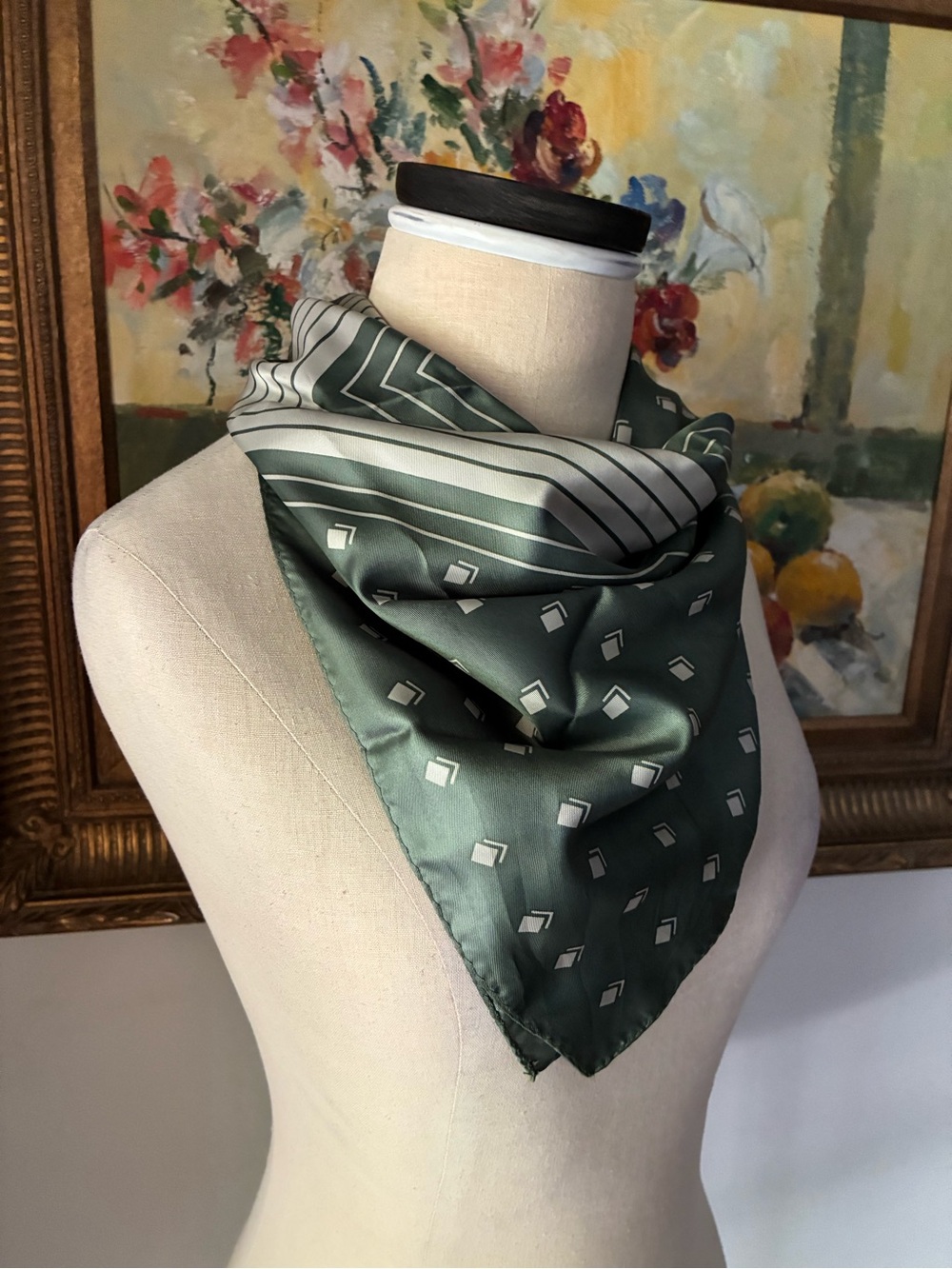 Vintage Western Green Scarf Purse Accessory